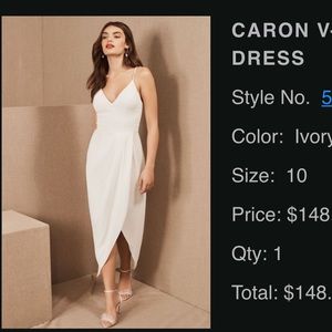 Caron vneck crepe dress BHLDN